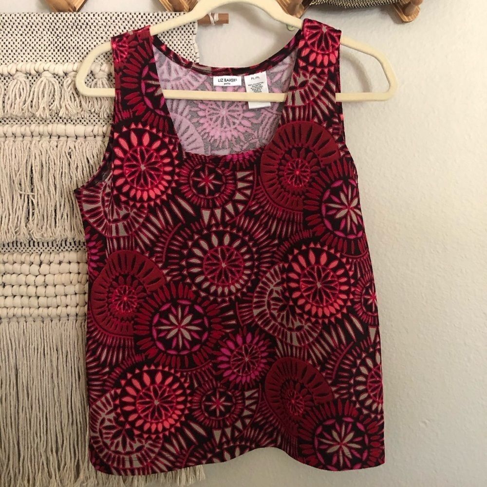 Liz Baker Petite Patterned Tank PL - Picture 2 of 6